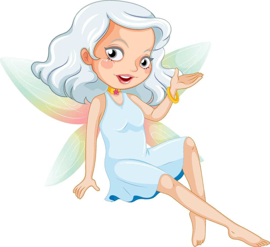 Beauty fairy on a white background vector