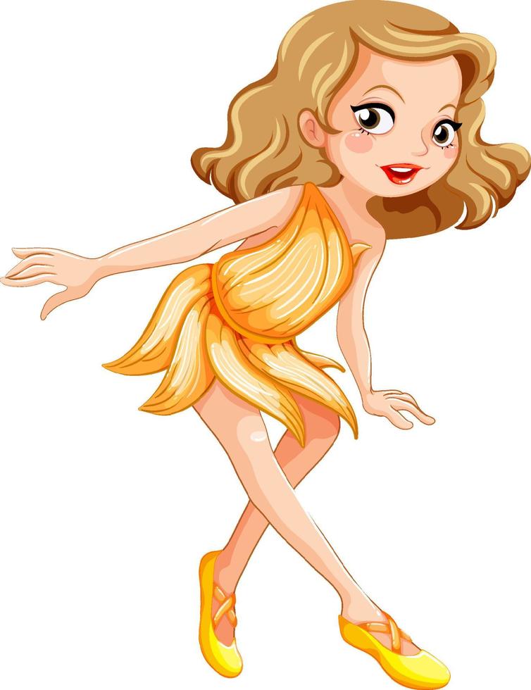 Beauty fairy on a white background vector