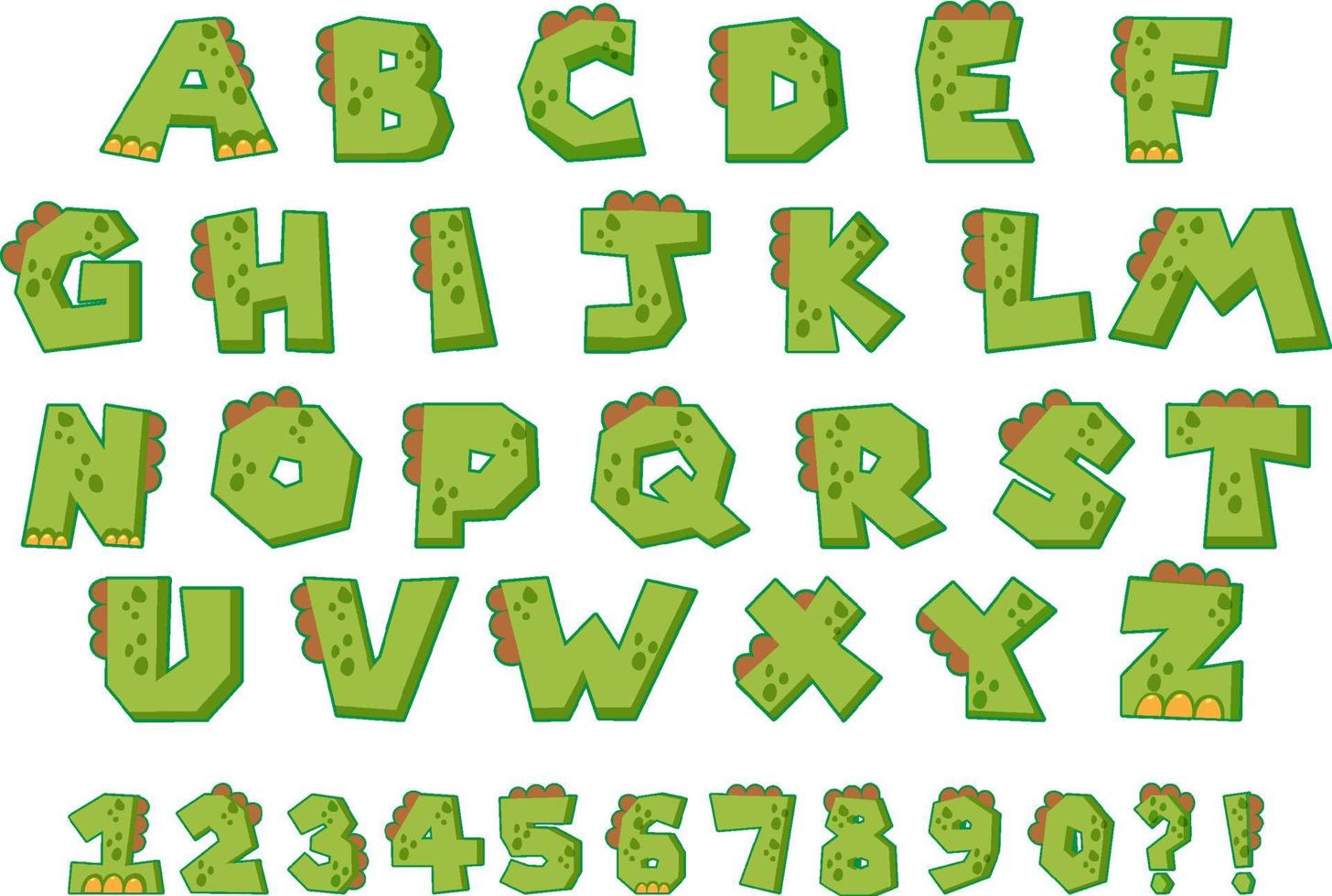 Font design for english alphabets vector