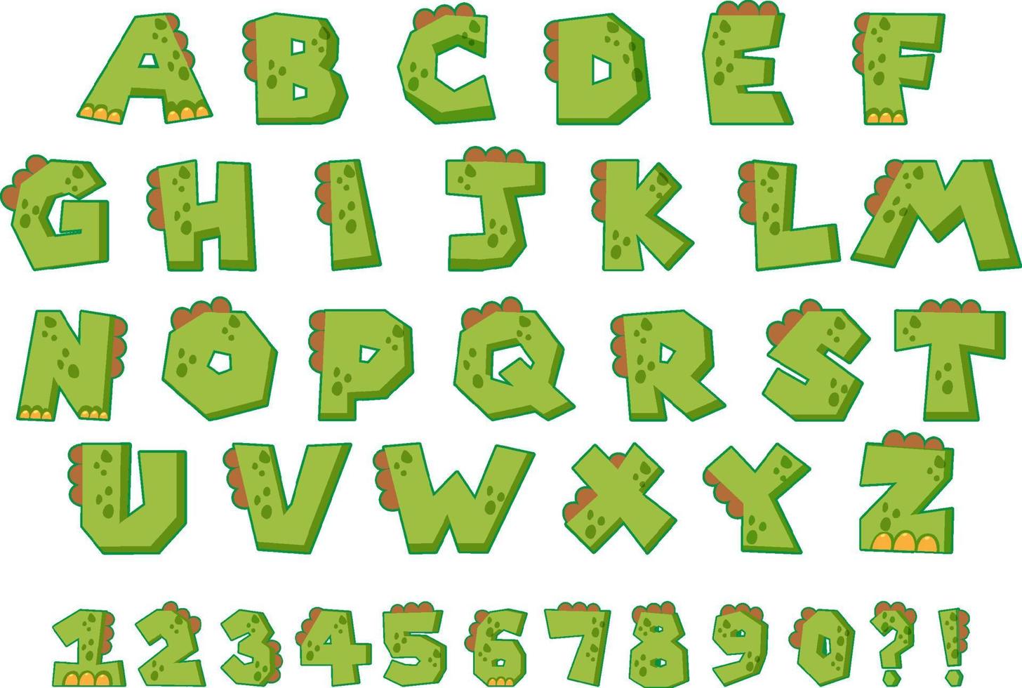 Font design for english alphabets vector