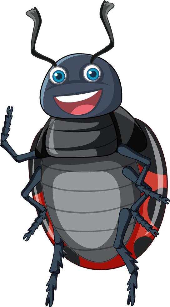 A ladybug cartoon character isolated vector