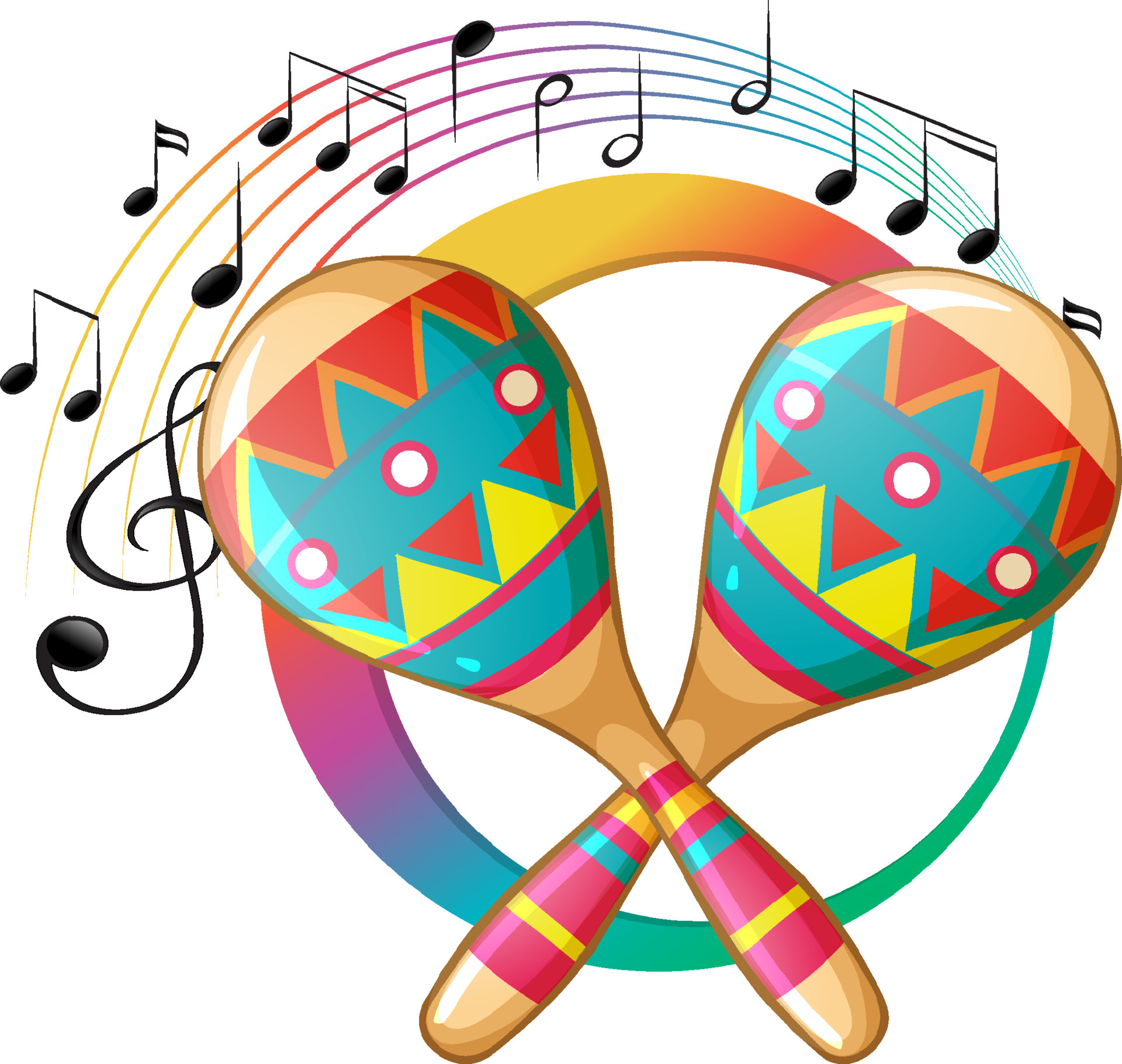 Maracas instrument on white background 6771158 Vector Art at Vecteezy