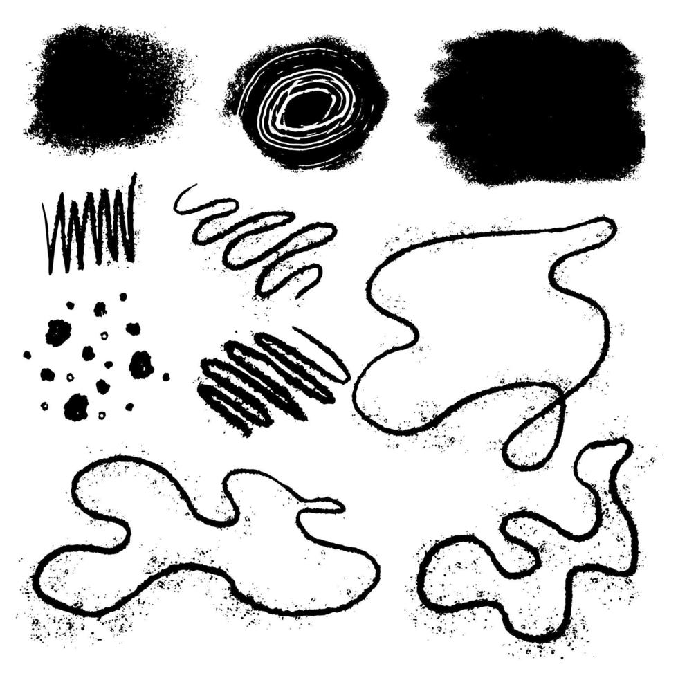 grunge abstracto dibujado a mano, rayas y líneas vector