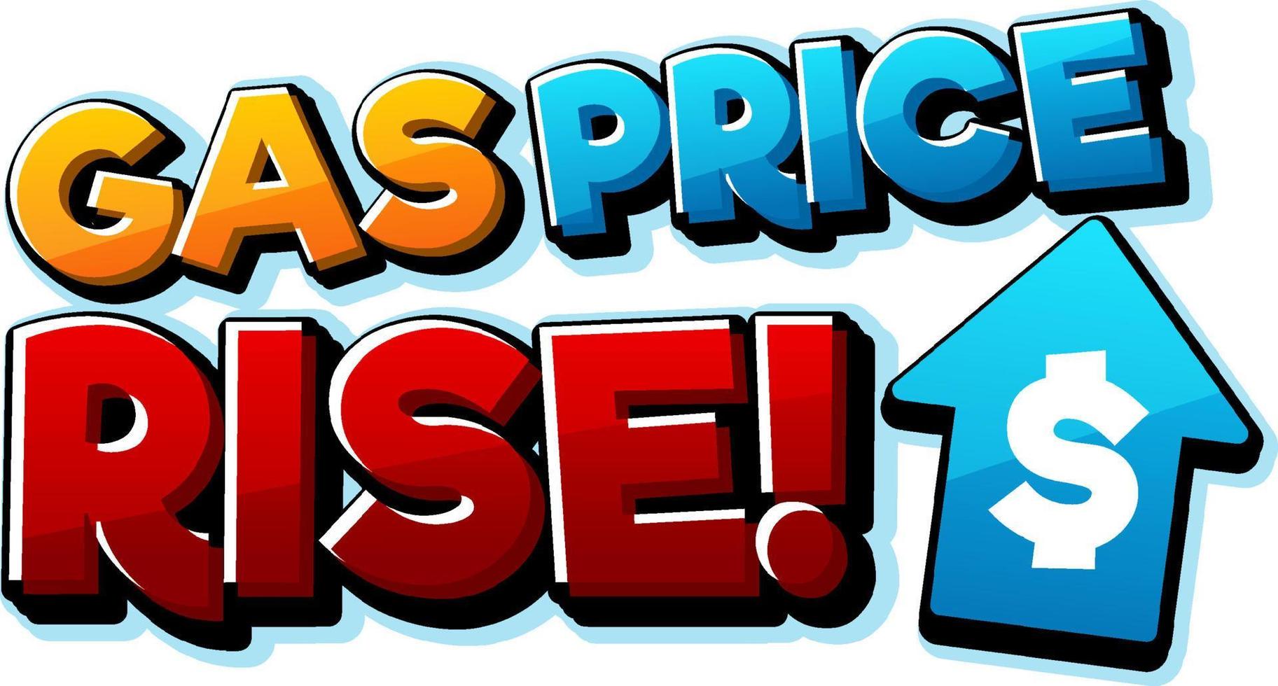 Gas Price Rise font logo design vector