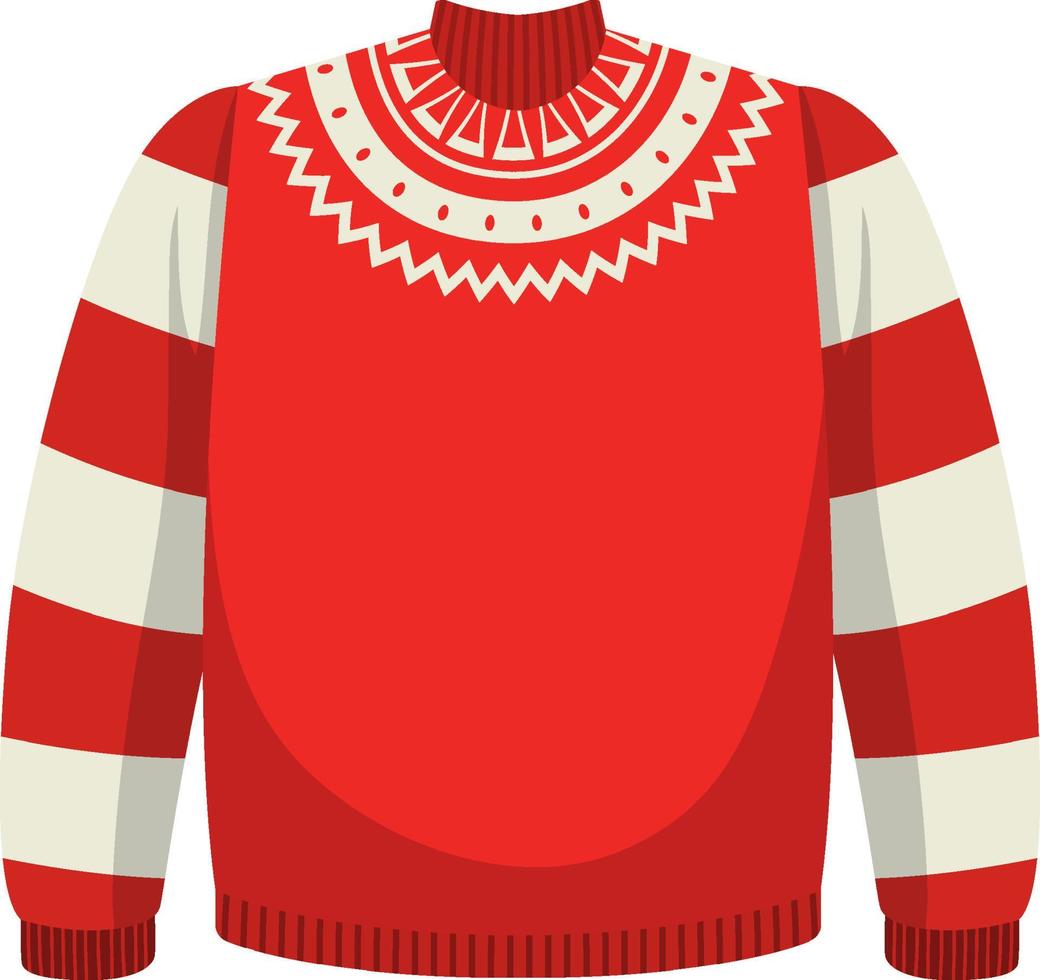 Christmas sweater in cartoon style isolated vector