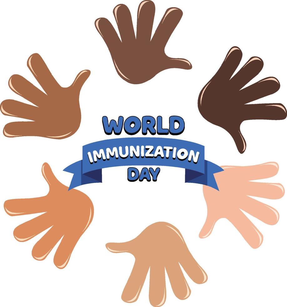 Poster design for world immunization day vector