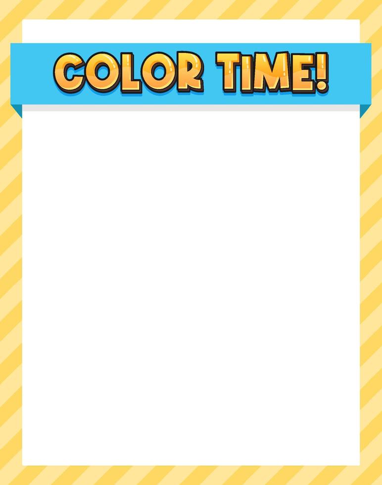 Colour fun border template background vector
