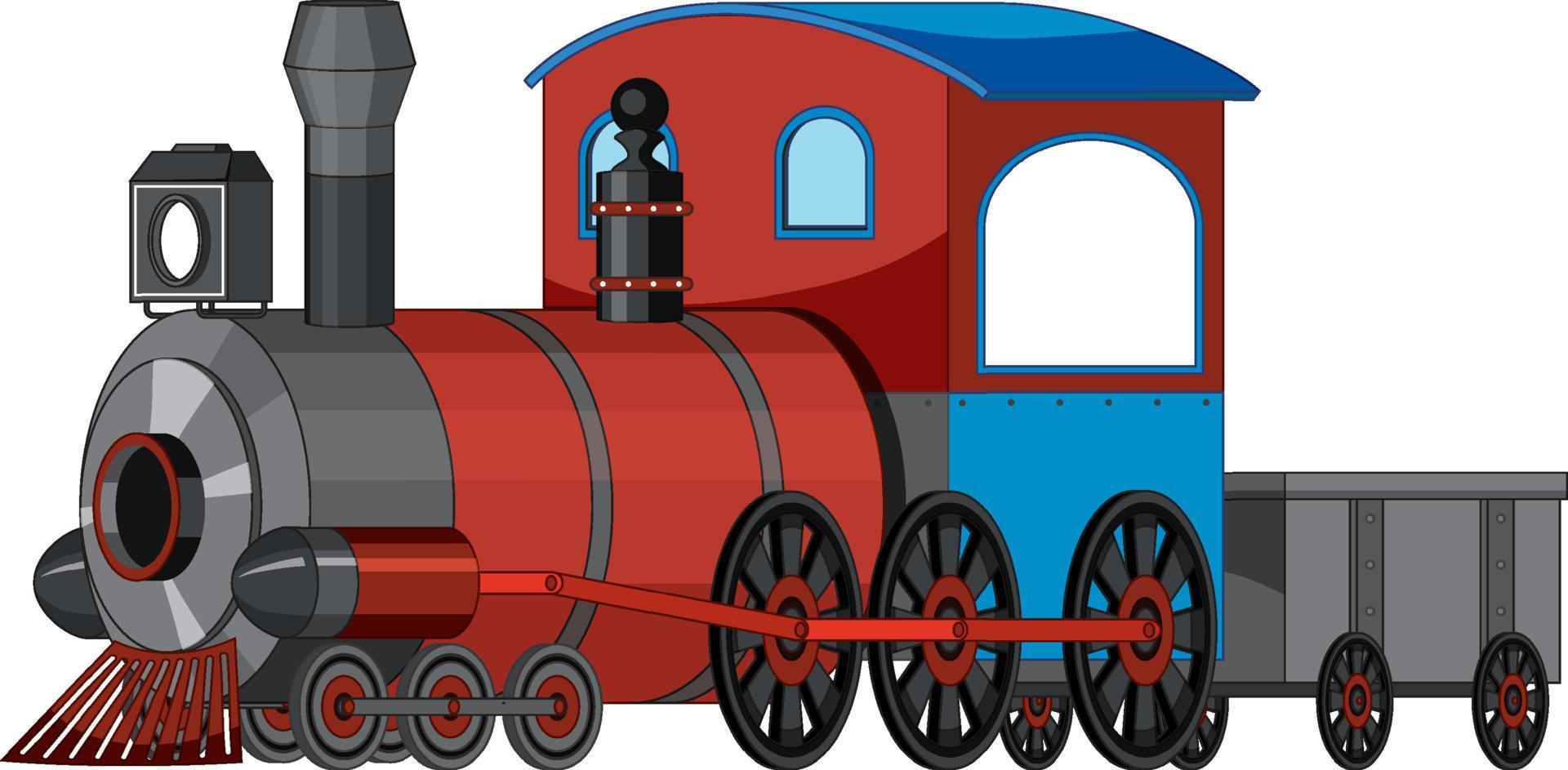 locomotora de vapor tren estilo vintage vector