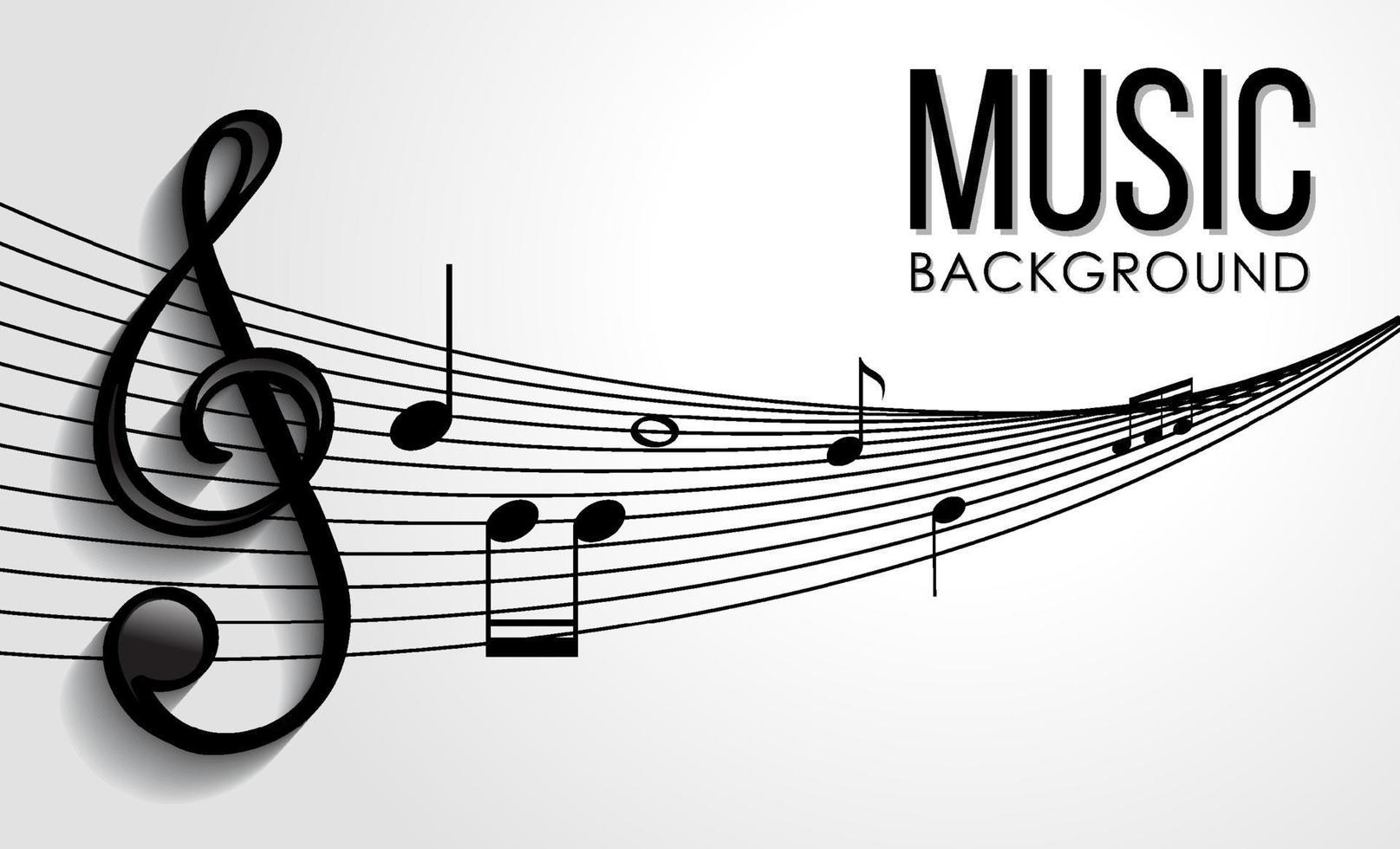 diseño de fuente para word music con notas musicales sobre fondo blanco vector