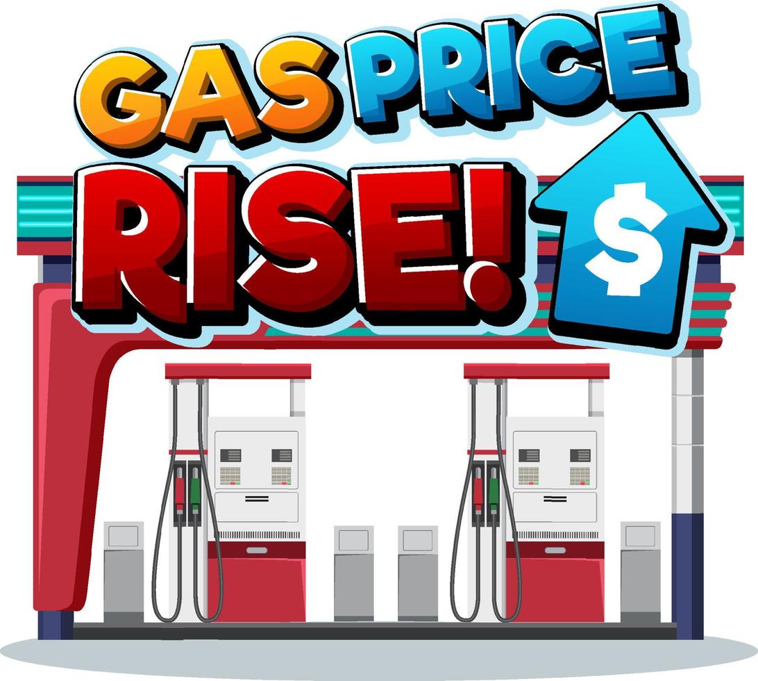 Gas Price Rise font logo design vector