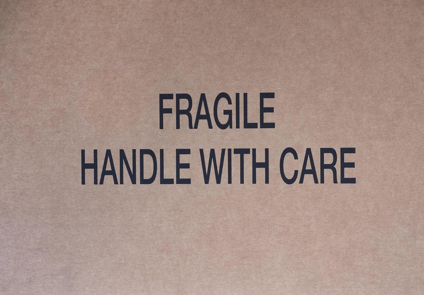 fragile handle with care sign photo