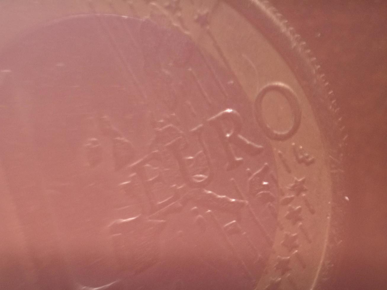 Moneda de 1 euro, unión europea foto