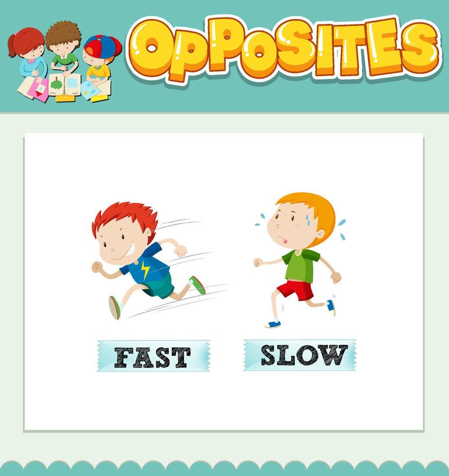 opposite-words-for-fast-and-slow-6771789-vector-art-at-vecteezy