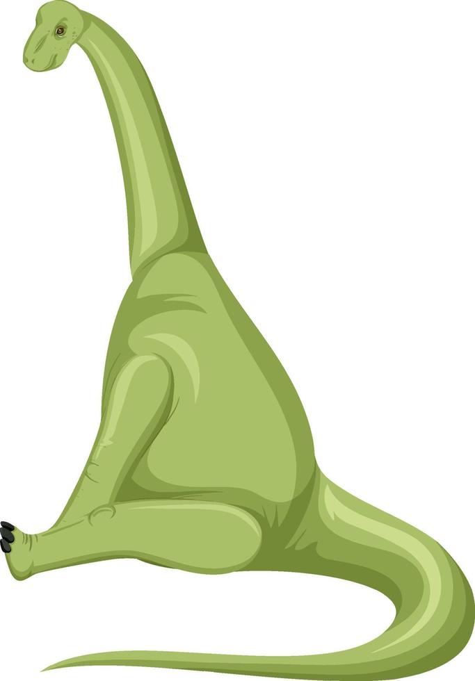 un dinosaurio brontosaurio sobre fondo blanco vector