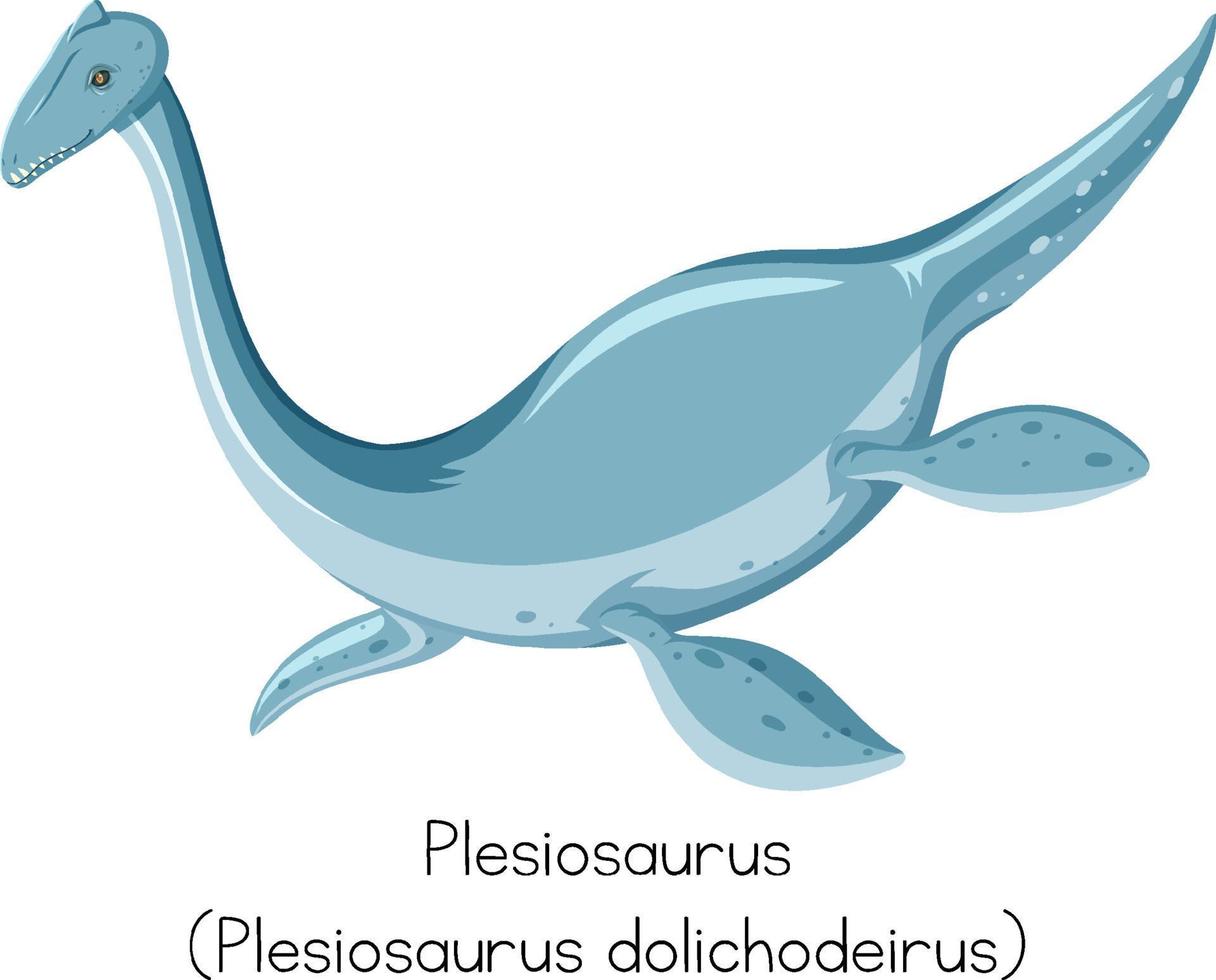 Plesiosaurus in blue color vector