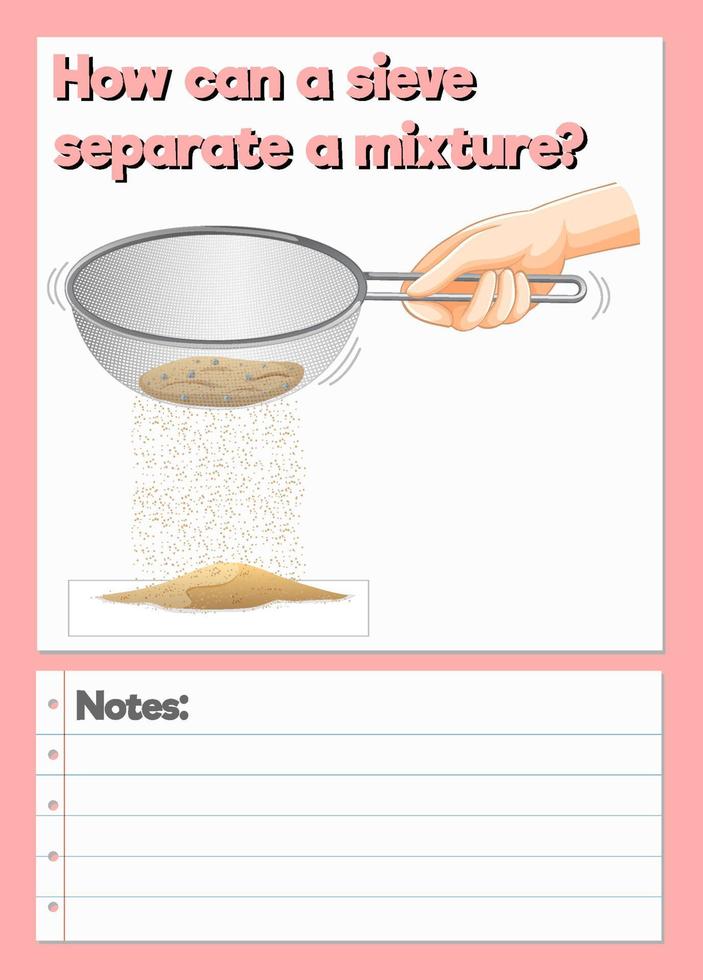 Science Experiment Log Worksheet vector