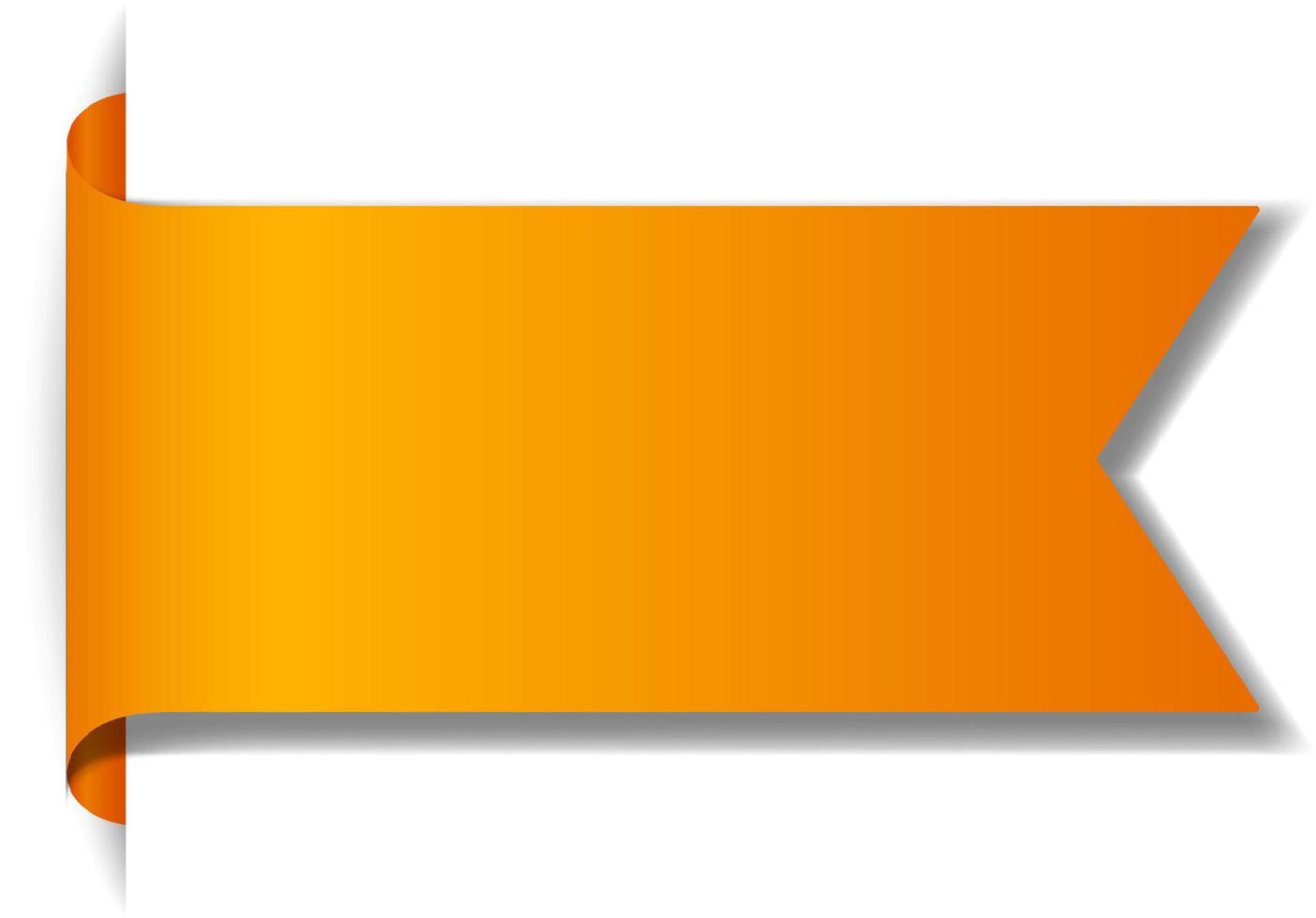Orange banner design on white background vector