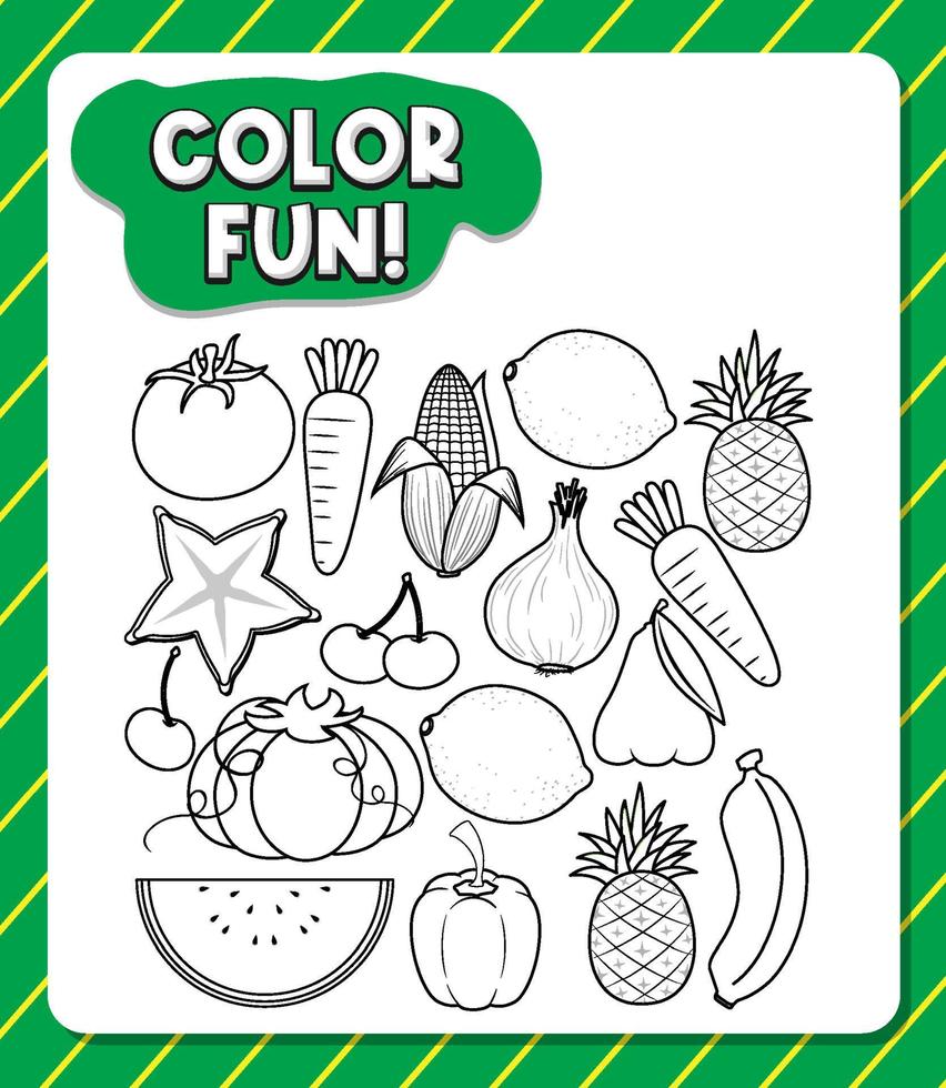 Colouring worksheet for student vector