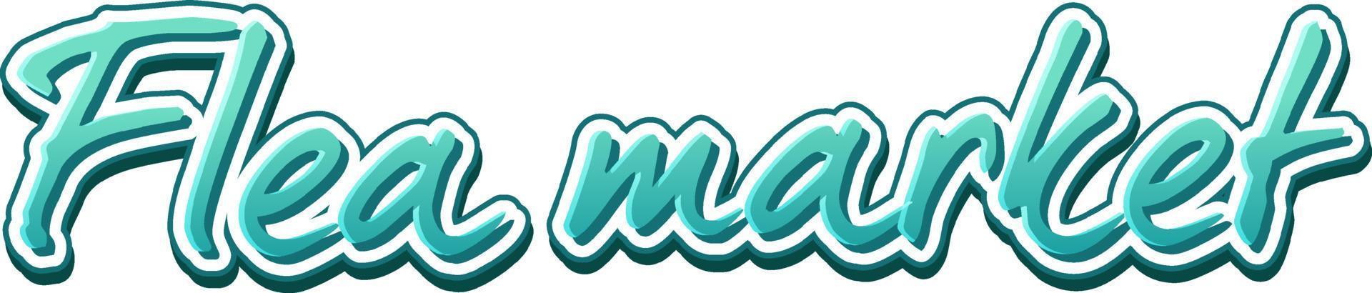 logotipo de tipografía de mercado de pulgas vector