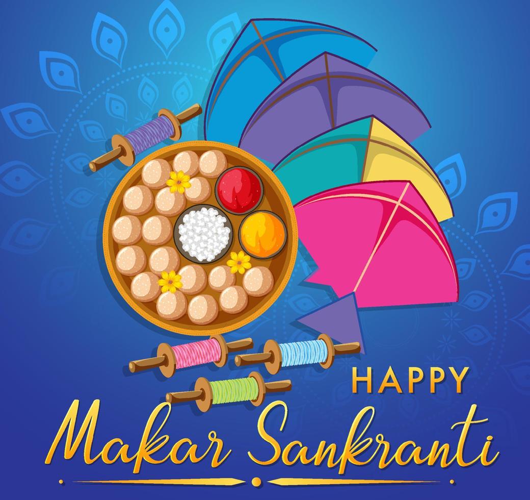 Happy Makar Sankranti day vector