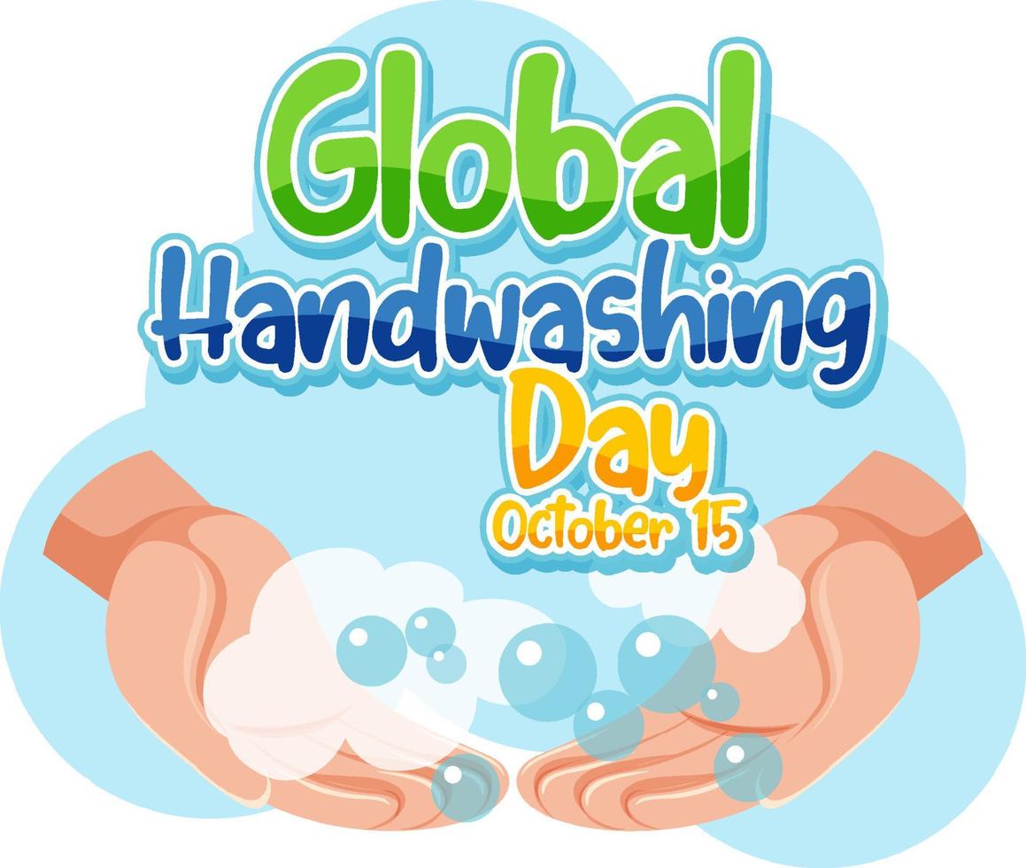 Global Handwashing Day banner design vector