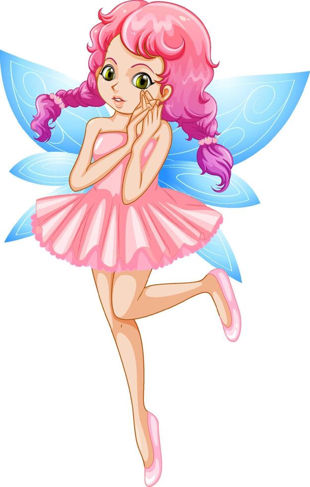 Beautiful fairy girl cartoon character vector