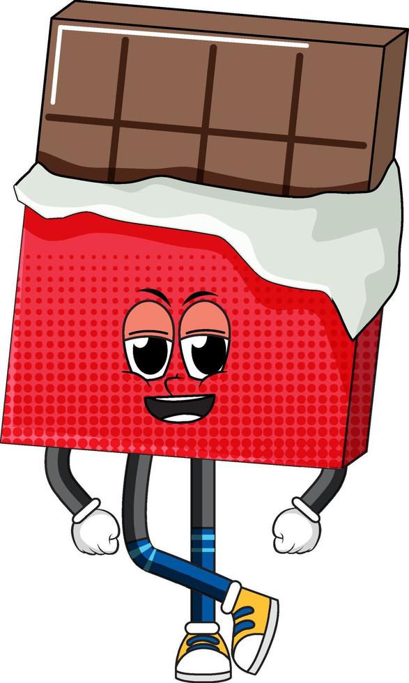 Chocolate cartoon character on white background vector