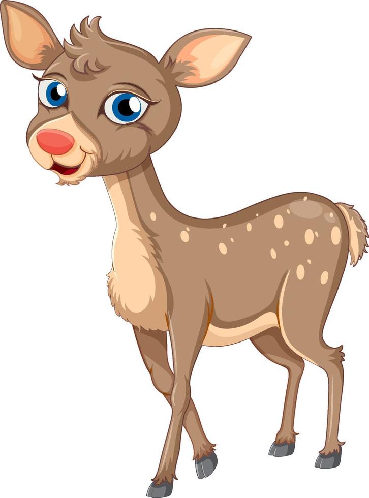 A cute deer on white background vector