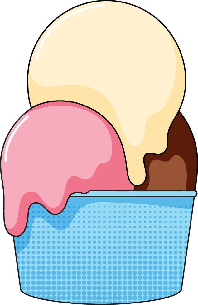 An ice cream on white background vector