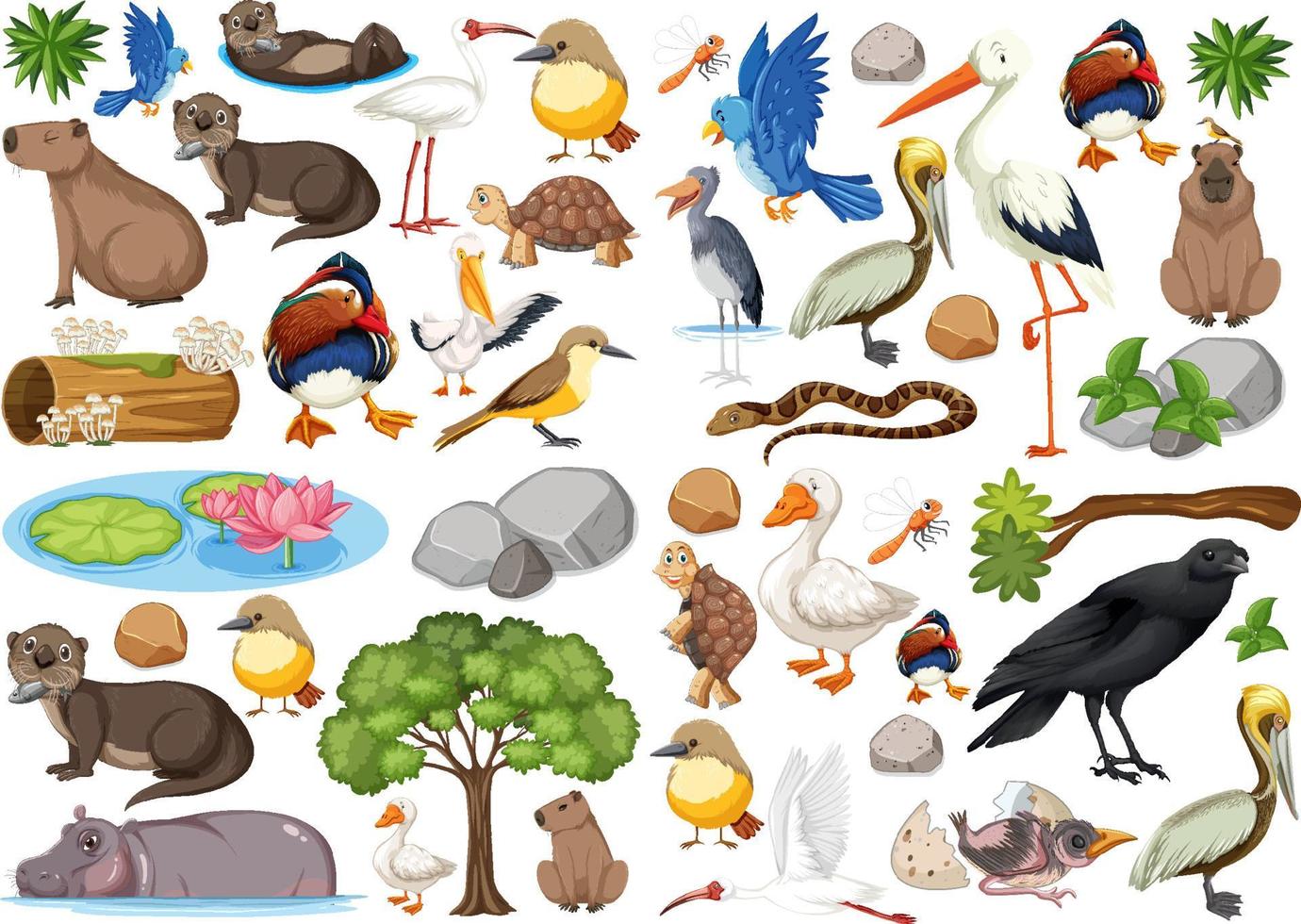 Different Kinds Of Wild Animals Collection 6772893 Vector Art At Vecteezy