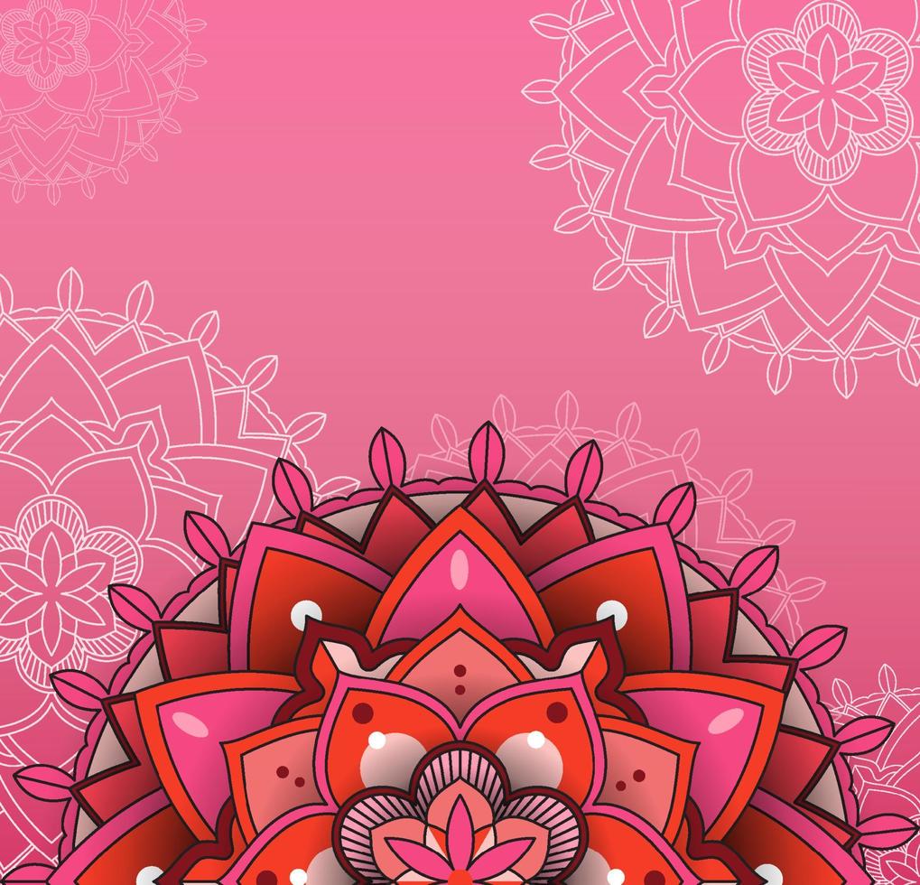 hermosa plantilla de fondo de mandala vector