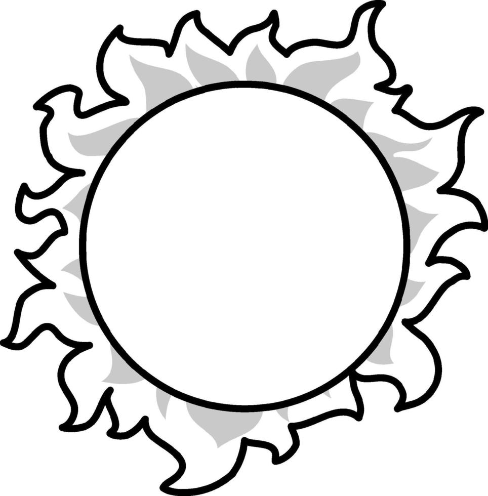 Black and white doodle character vector