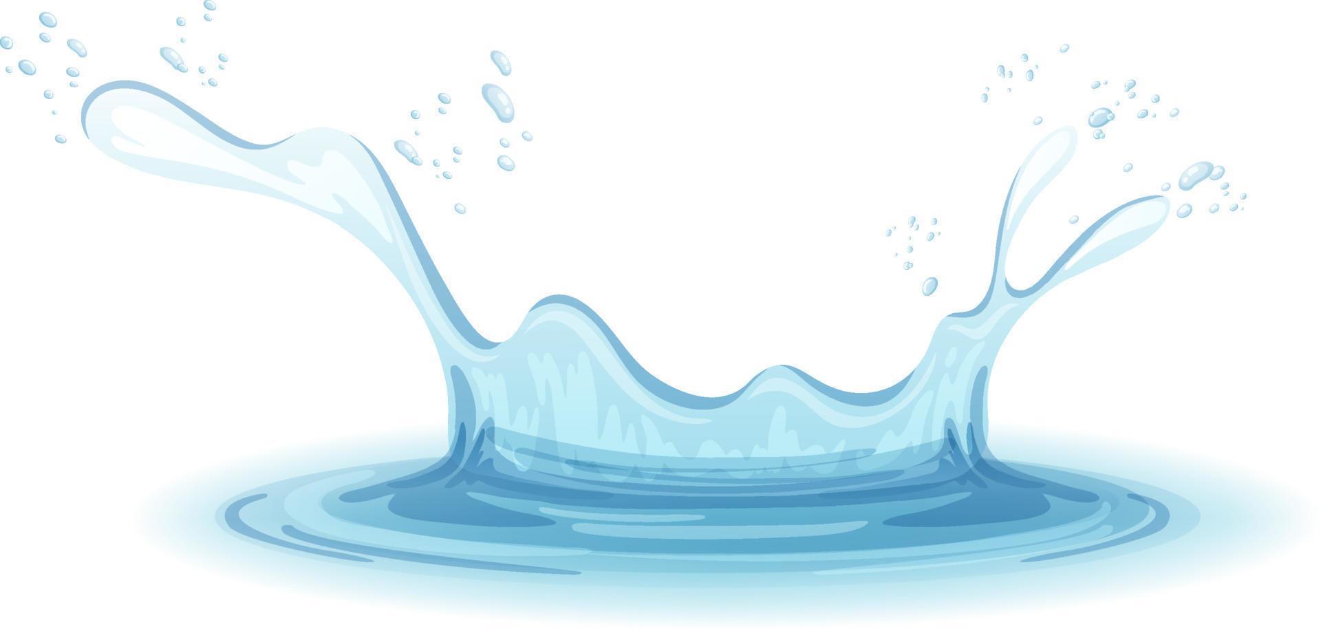 A water splash on white background vector