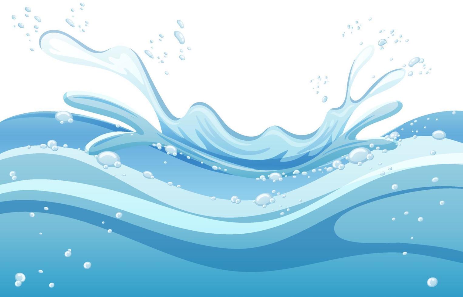 A water splash on white background vector