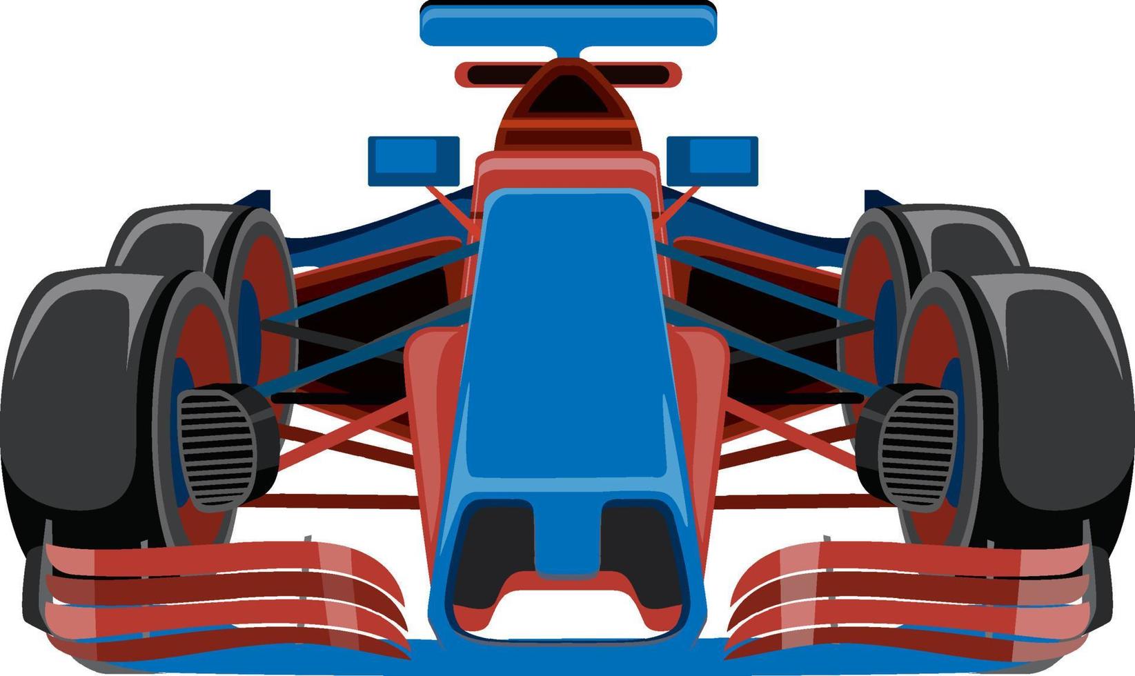 Blue formula racing car vector