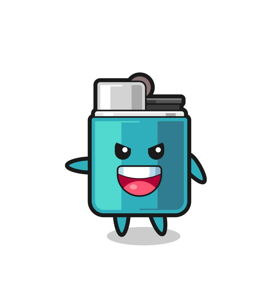 lighter cartoon with very excited pose vector