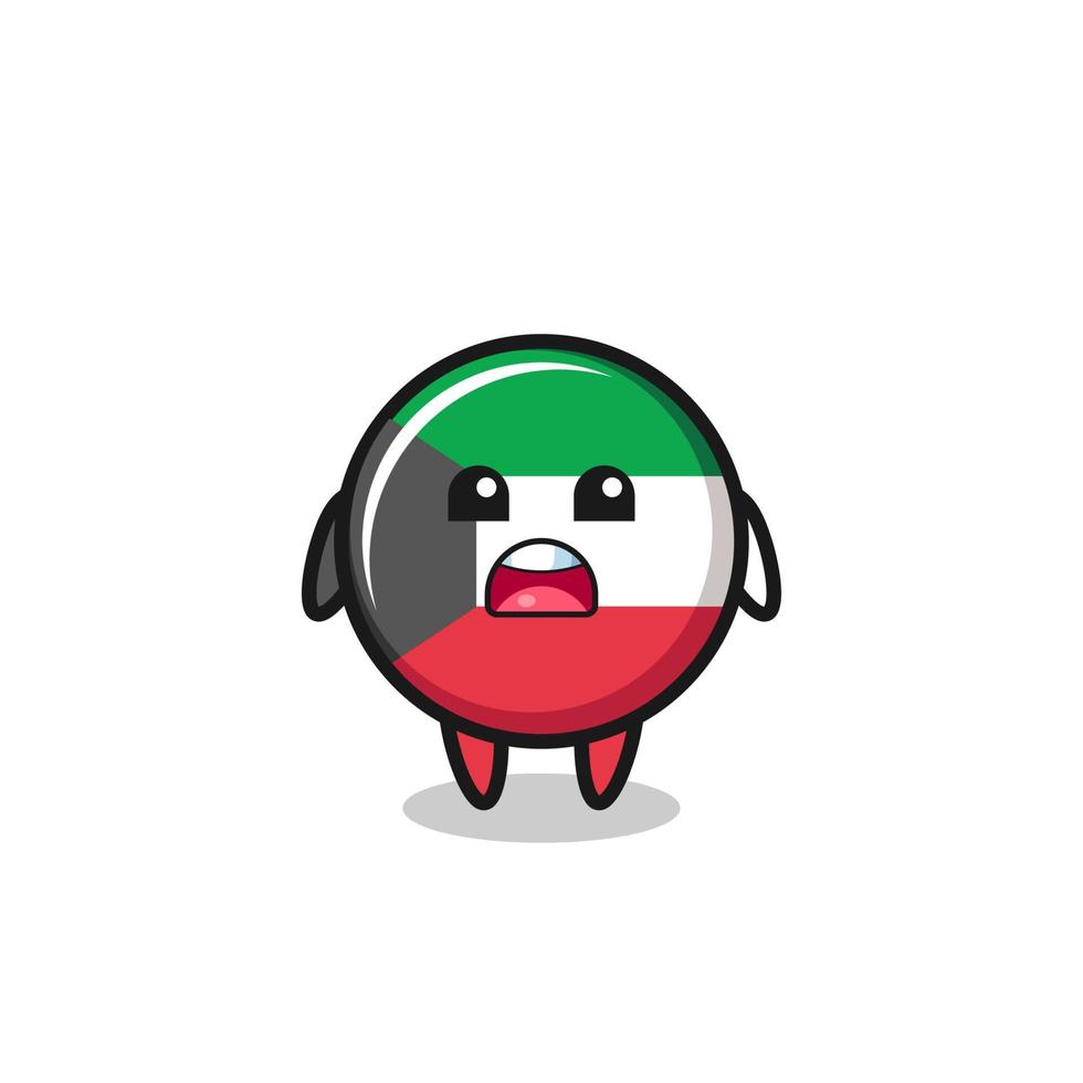 ilustración de la bandera de kuwait con expresión de disculpa, diciendo que lo siento vector