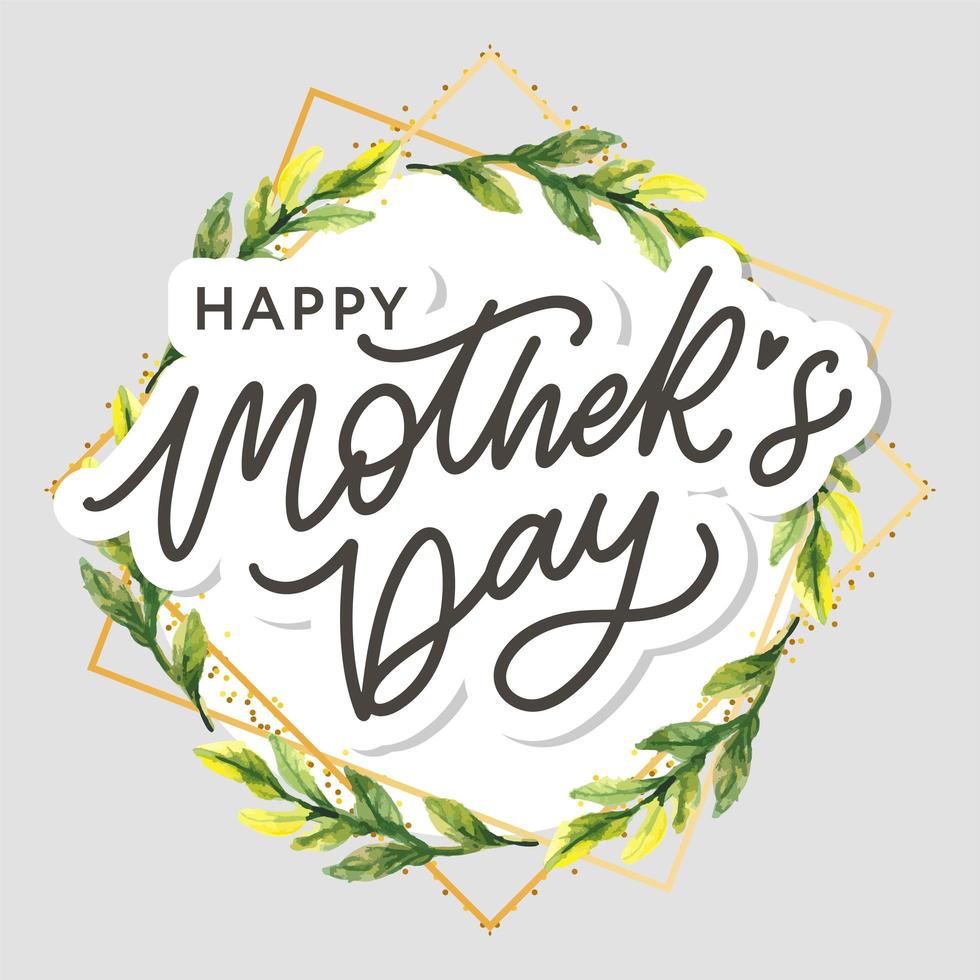 Happy Mothers Day lettering. Handmade calligraphy vector ...