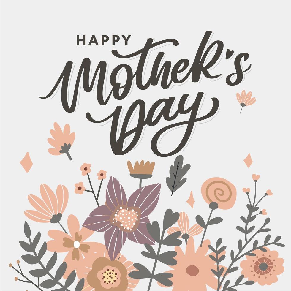 Happy Mothers Day lettering. Handmade calligraphy vector ...