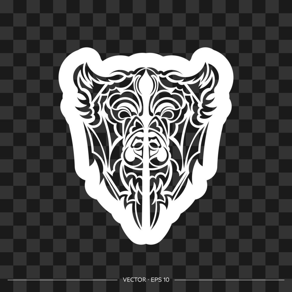 Print Dog face patterns. illustration. vector