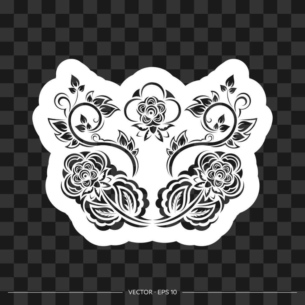 Vintage luxury monogram print in retro style. Vector illustration