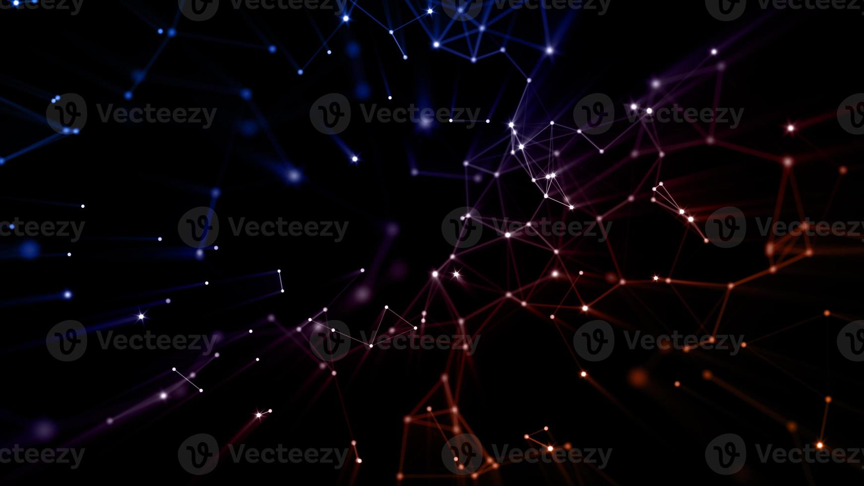 Abstract futuristic with line and dots connect. Technology digital network connection background concept photo