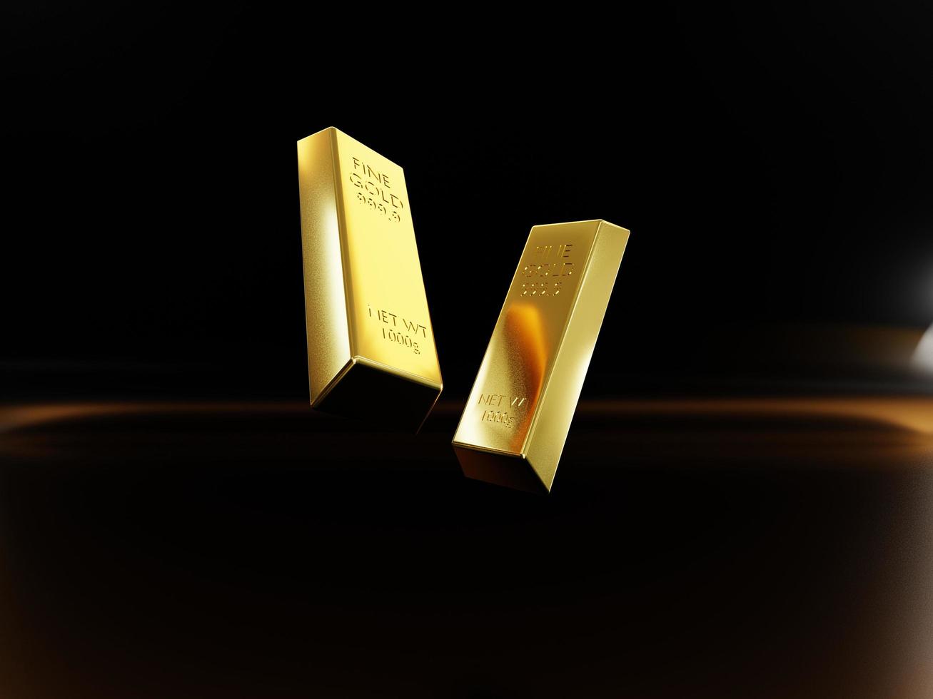 Stack of Gold Bars and investment finance business, Financial concepts, 3D rendering photo