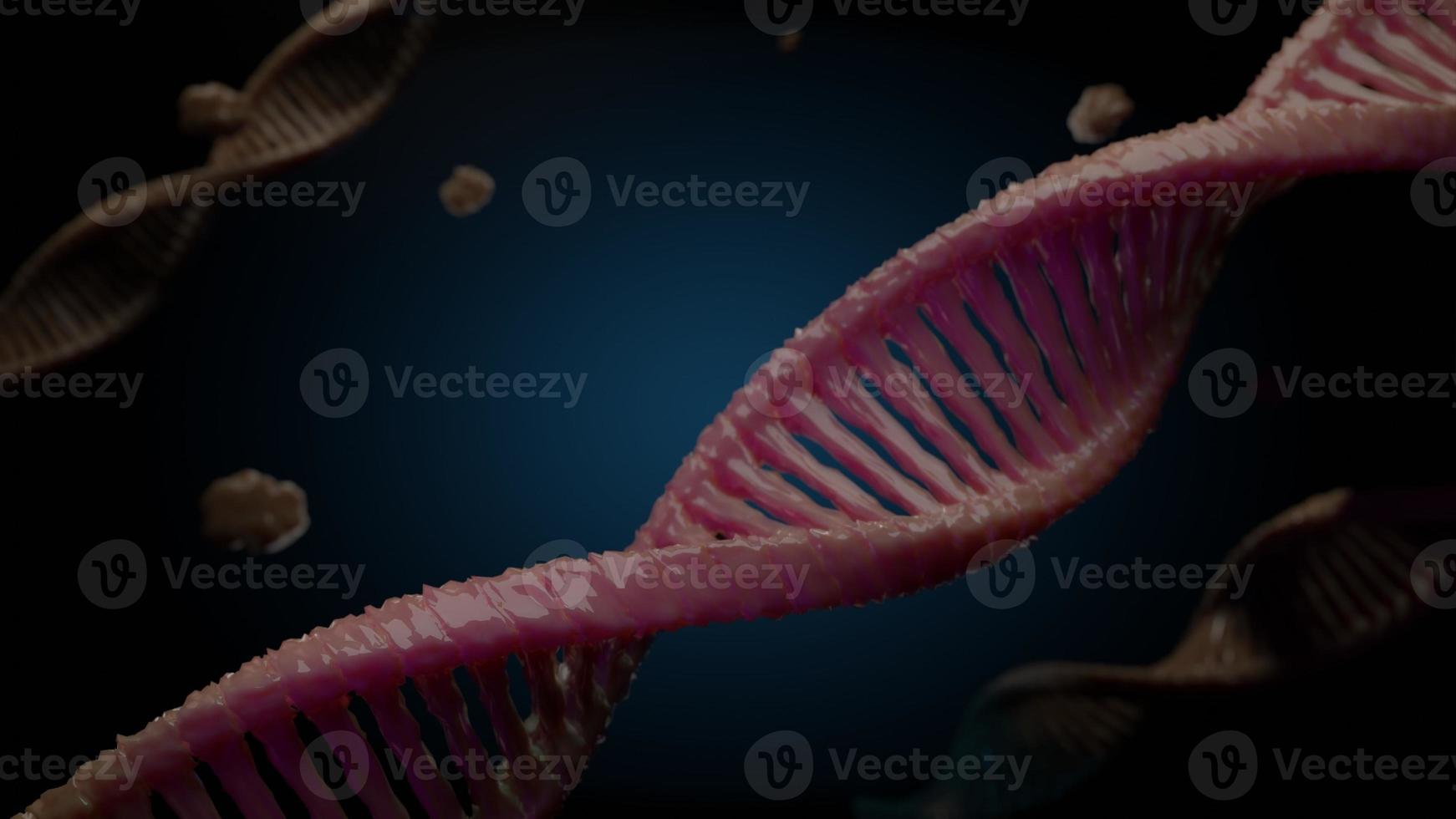 DNA 3D render science or medical background photo