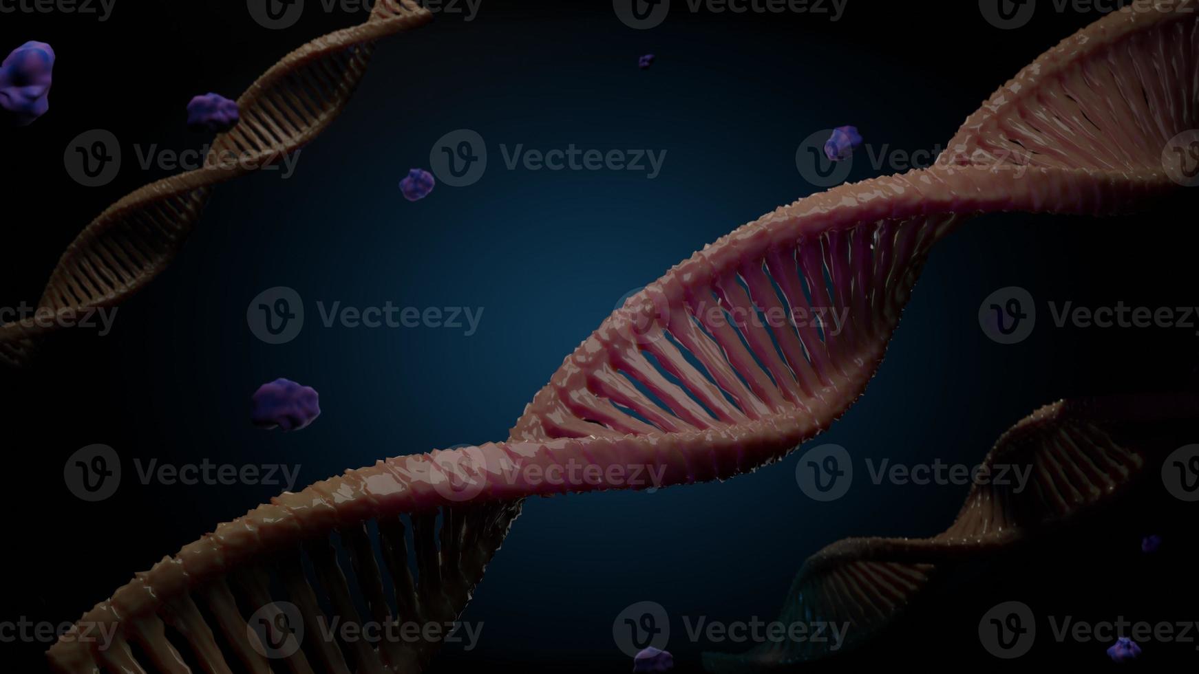 DNA 3D render science or medical background photo