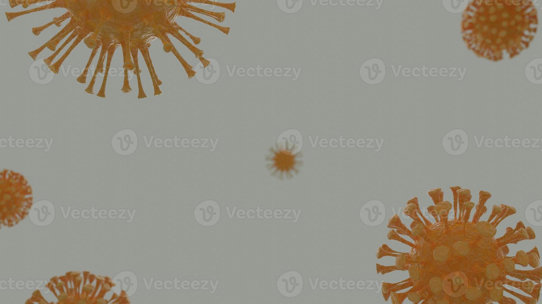 3D render Coronavirus 2019-nCov and coronaviruses influenza medical health pandemic virus in microscope virus close up. photo