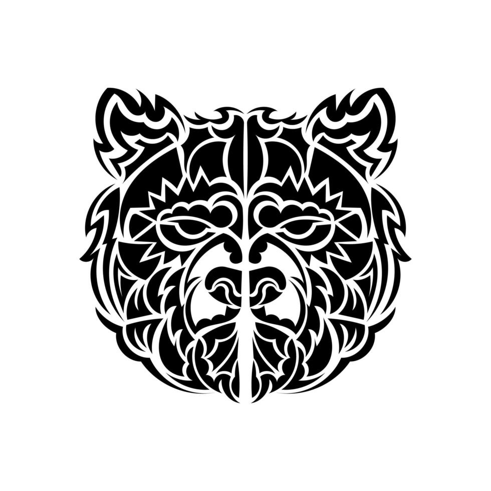 imprimir patrones de osos. Bueno para tatuajes o impresiones. aislado. vector