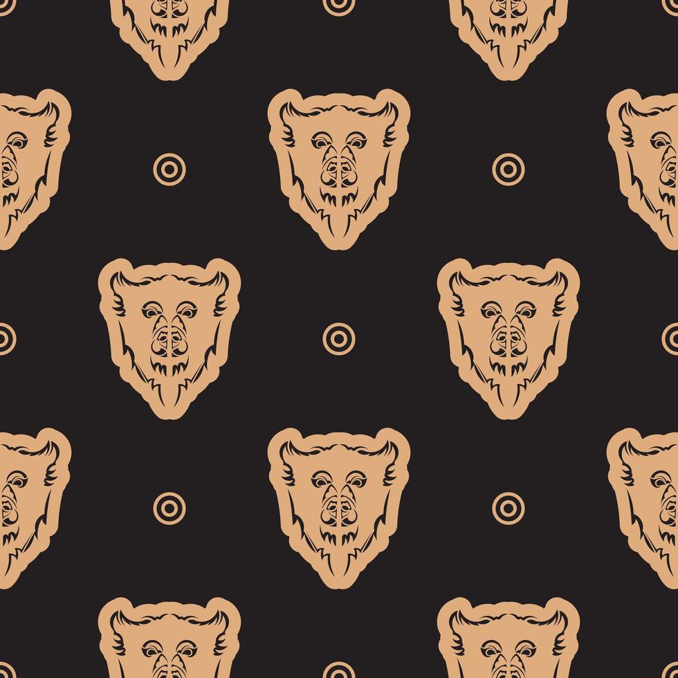 Seamless pattern with a dog's face in simple style. Good for garments, textiles, backgrounds and prints. vector