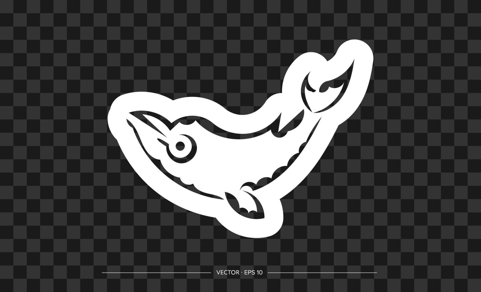 estampado de ballenas al estilo maorí. aislado. vector