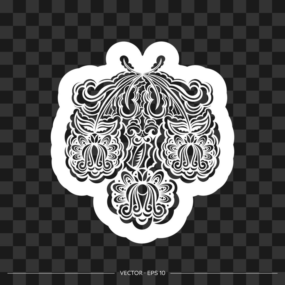Vintage print pattern retro baroque style vector illustration